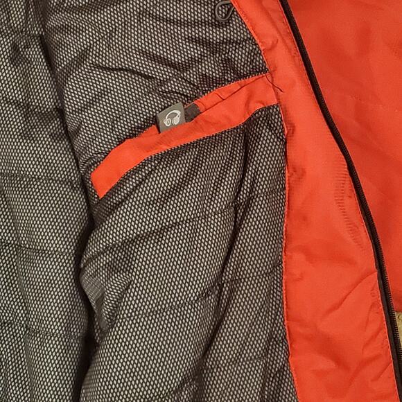 Free Country Live In It Men Medium Water Resistant Wind Breaker Red Zip - Picture 13 of 16